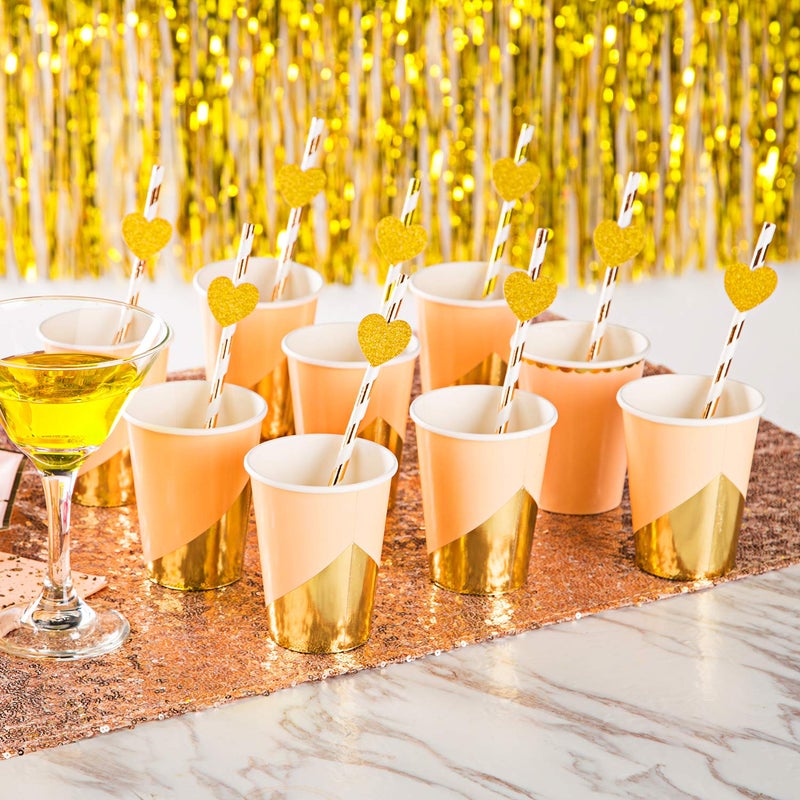 MOWO Glitter Heart Confetti Wedding Party Decor and Table Decor 1.2 in Diameter (Gold glitte 200pc) - Image 5